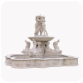 Outdoor garden decoration stone carving marble horse water fountain